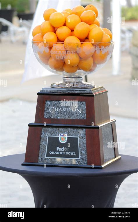 Orange Bowl Trophy Orange Bowl Press Conference held at the Seminole ...