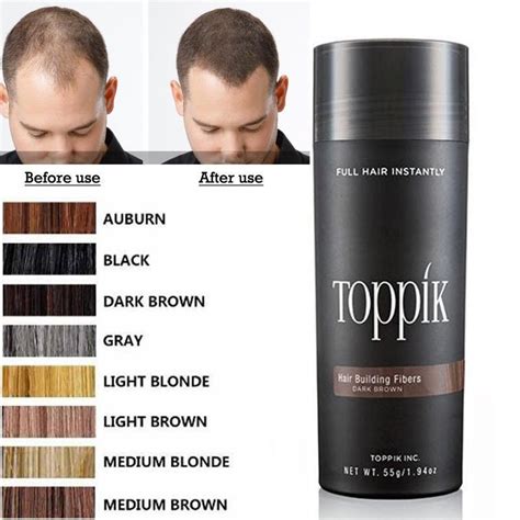 Toppik Dark Brown Black Medium Brown Gray 27.5g Toppik Hair Building & Thickening Fiber - Etsy