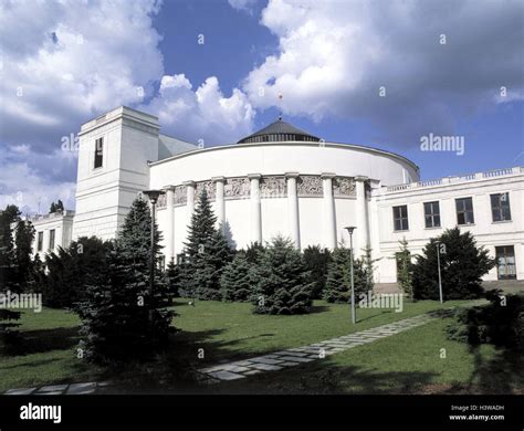 Poland, Warsaw, Polish parliament, outside, Warszawa, town, capital ...