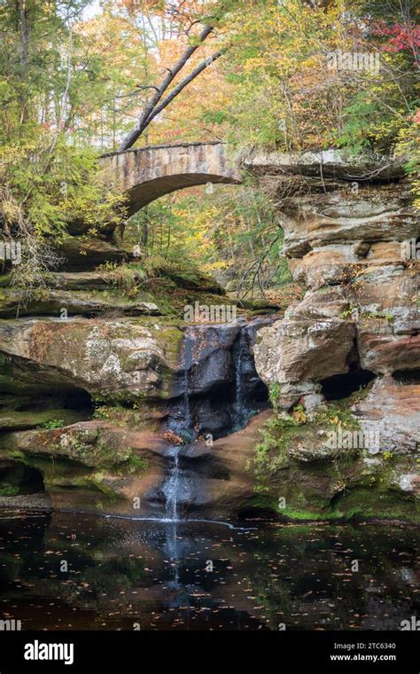 Waterfall at Hocking Hills State Park in the Hocking Hills region of ...