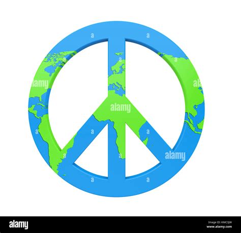 World Peace Symbol Isolated Stock Photo - Alamy