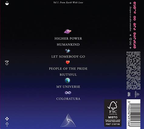 Official back cover of Music of the Spheres : r/Coldplay