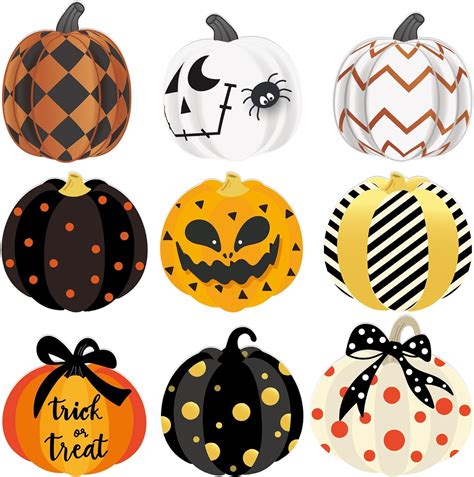 Amazon.com: Lucleag 45PCS Halloween Pumpkin Cutouts for Bulletin Board ...