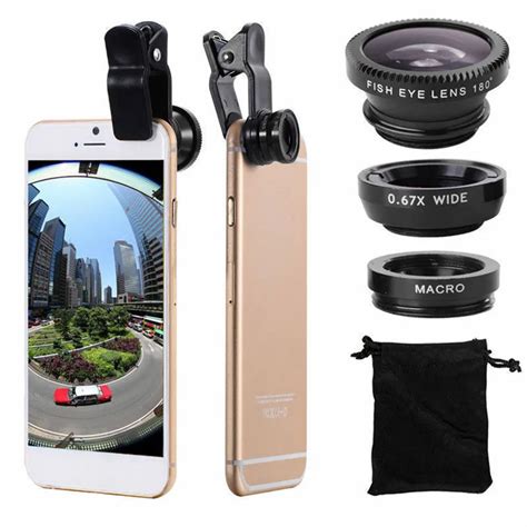 Fisheye Lenses Mobile Phone Lens Wide Angle Fish Eye Macro Zoom Camera ...