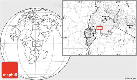 Blank Location Map of Bukoba