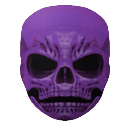 Purple Skull Halloween Face Mask Scary | Roblox Item - Rolimon's