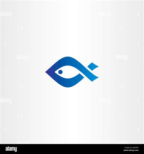 blue icon fish logo vector emblem Stock Vector Image & Art - Alamy