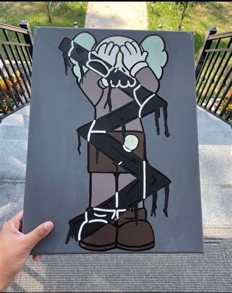 Dripping X-ray Kaws Painting - Etsy