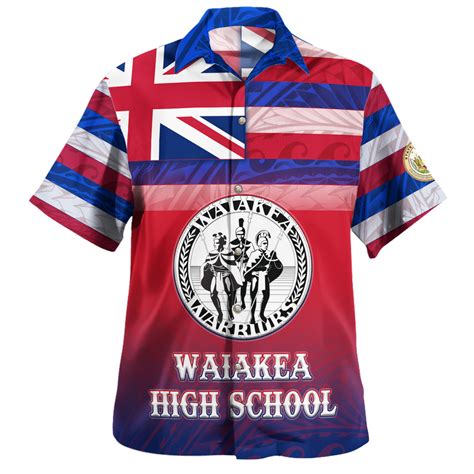 Hawaii Waiakea High School Hawaii Shirt Flag Color With Traditional Patterns