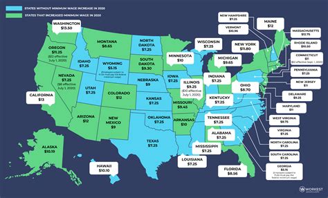 This Map Shows Minimum Wage Rates in 2020