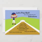 Boys Baseball Birthday Invitation | Zazzle