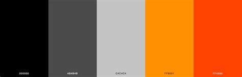 Grey Orange Color Palette