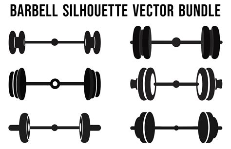 Barbell Silhouette Vector Clipart Set Graphic by Designs River ...