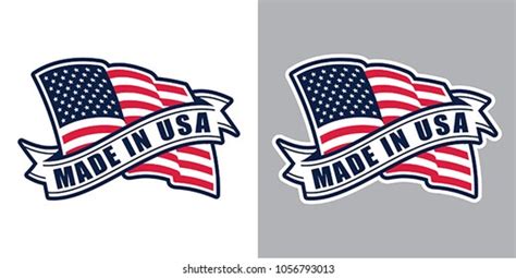 Made Usa United States America Composition Stock Vector (Royalty Free ...