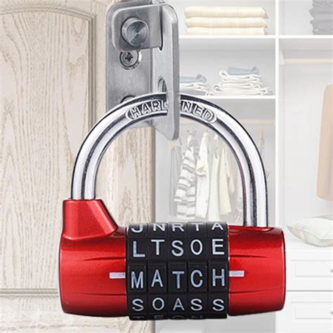 Aliexpress.com : Buy Gym Locker Lock, Kingo 5 Group Letter Combination Lock Padlock Blue Silver ...