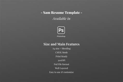 Sam Resume Template on Behance