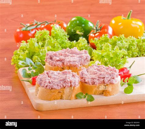 Crostini with liver spread and peppers hi-res stock photography and images - Alamy