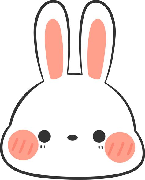 cute rabbit head cartoon element 10792495 PNG