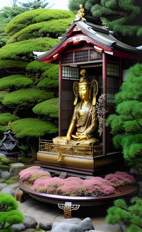 Japanese Sculpture Garden by Serendigity-Art on DeviantArt