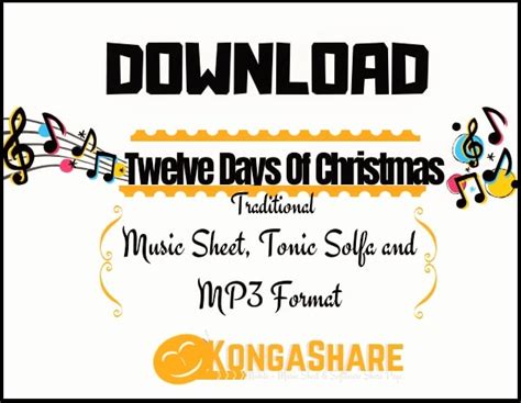 Download Twelve Days Of Christmas Sheet Music – Traditional In PDF - Music/Radio - Nigeria