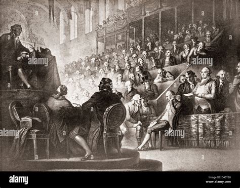 The trial of Louis XVI at the National Convention,1792 Stock Photo - Alamy