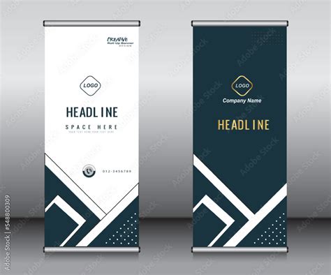 Roll up banner template design, banner, layout, advertisement, pull up, polygon background ...