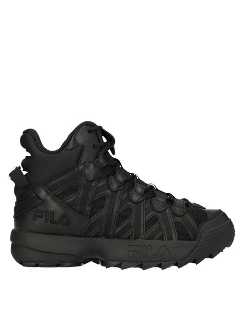 Fila Leather High-tops & Sneakers in Black - Lyst