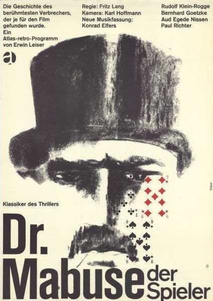 "Dr. Mabuse der Spieler" (Dr. Mabuse the Gambler) Film Poster | Poster ...