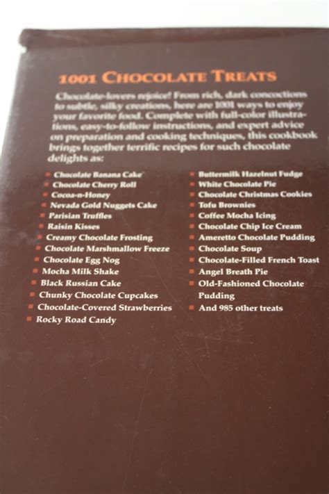 1001 chocolate recipes, big illustrated cookbook baking desserts