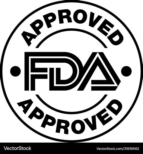 Us food and drug administration fda approved stamp