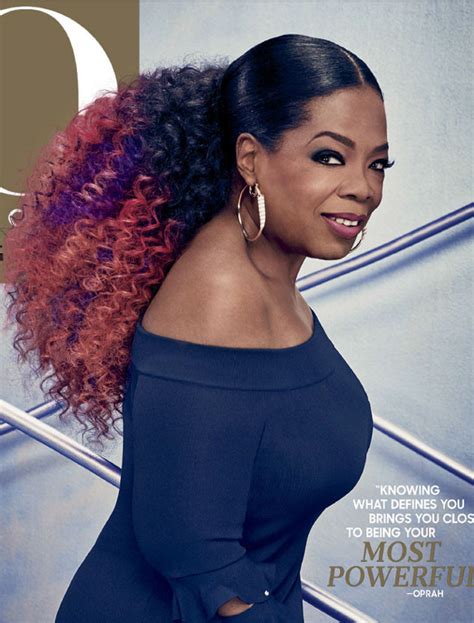 Oprah Winfrey Rocks Pink and Purple Hair on O, The Oprah Magazine Cover ...