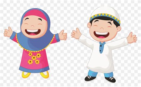 Muslim Cartoon Child Illustration - Gambar Kartun Anak Muslim - Full Size PNG Clipart Images ...