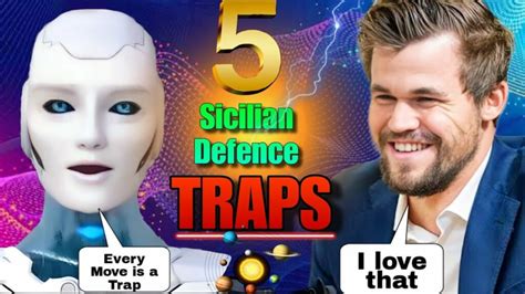 5 ASTONISHING Sicilian Defence Traps and Tricks In Chess Opening | Magnus Carlsen | Chess | AI Chess