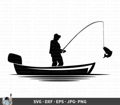 Svg Man Fishing Boat Silhouette - 230+ SVG Design FIle