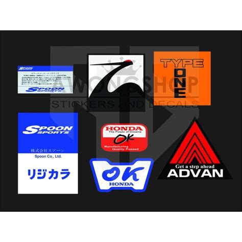 HONDA SPOON SPORTS HONDA OK ADVAN RACING TYPE ONE JDM STICKER HIGH ...