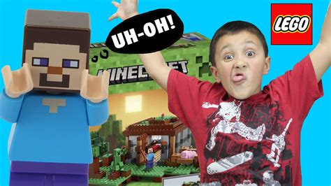 Lets Build LEGO Minecraft The First Night: Steve has a Problem! (Timelapse & FGTEEV Cheesy ...