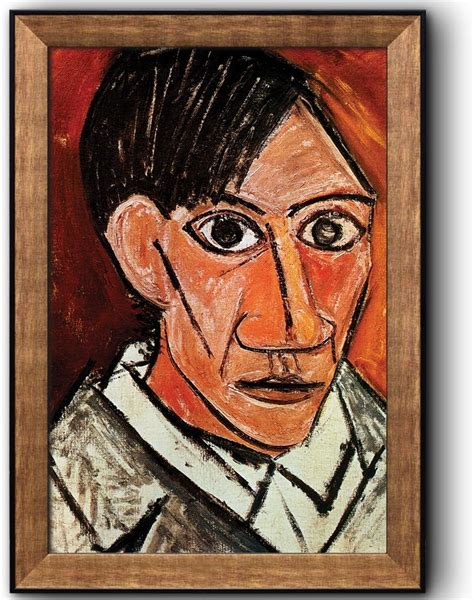 Amazon.com: wall26 - Self Portrait, 1901 by Pablo Picasso - Cubism, Painter, Sculptor - Framed ...