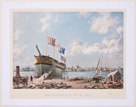 Portsmouth Preparing to Launch John Paul Jones' Sloop of War "Ranger ...