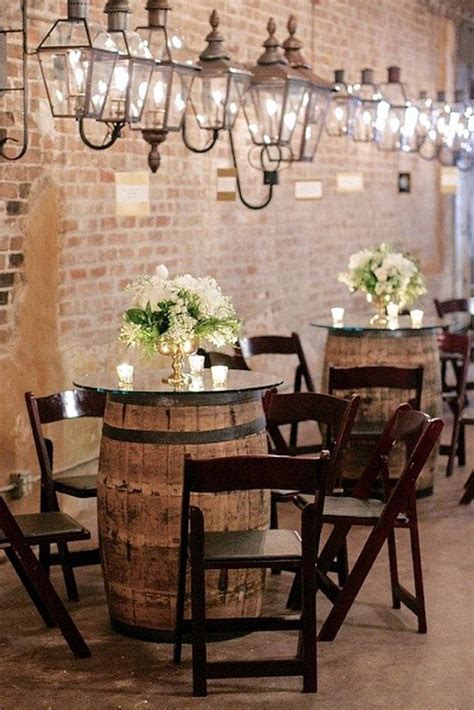 Wine Barrels: Add Charm To Your Wedding Venue | Wine barrel decor, Wine barrel table, Barrel decor