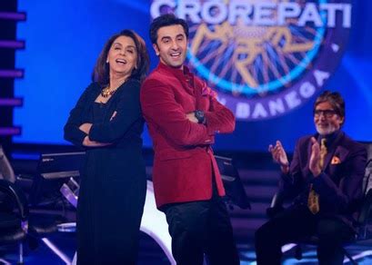 Ranbir Kapoor & Neetu Singh on the KBC Set for their upcoming movie ...