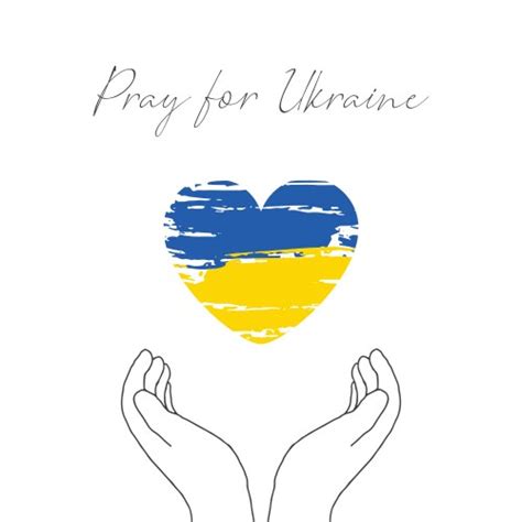 Pray for ukraine concept of praying peace Vector Image