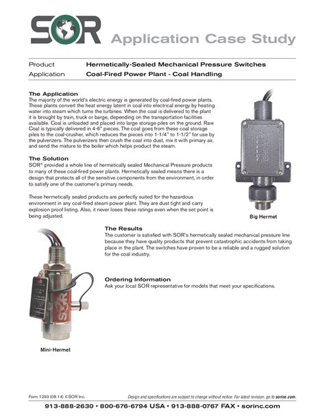 Hermetically-Sealed Mechanical Pressure Switches