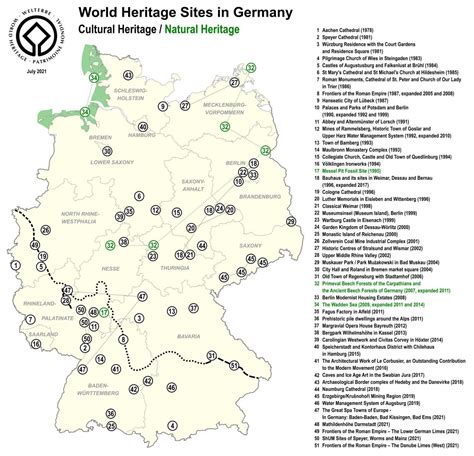 World Heritage Sites in Germany - Maps on the Web