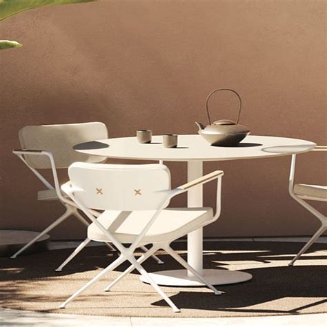 Royal Botania, outdoor, patio, low ceramic table, dining, chair, - HomeInfatuation