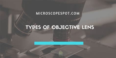 Types of Objective Lens & Their Functions - MicroscopeSpot