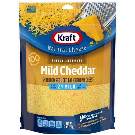 Kraft Reduced Fat Mild Cheddar Cheese, Shredded - Shop Cheese at H-E-B