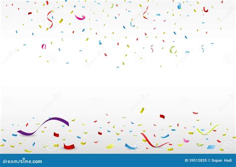 Celebration with Colorful Ribbon and Confetti Stock Vector ...