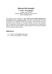 IJSR Paper Format - International Journal of Science and Research