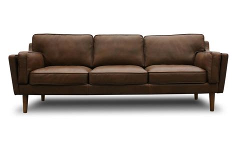 Kaufman Mid Century Modern Leather Sofa & Reviews | Joss & Main