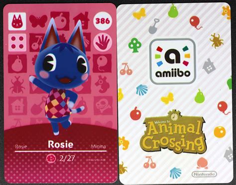 Rosie #386 Animal Crossing Amiibo Card – Villager Cards